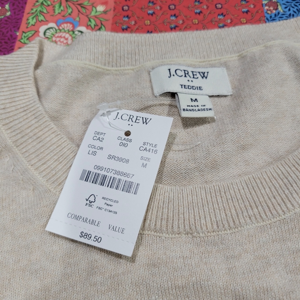 J. Crew Factory Sequin Lobster Teddie Sweater CA416 NWT - Picture 8 of 10